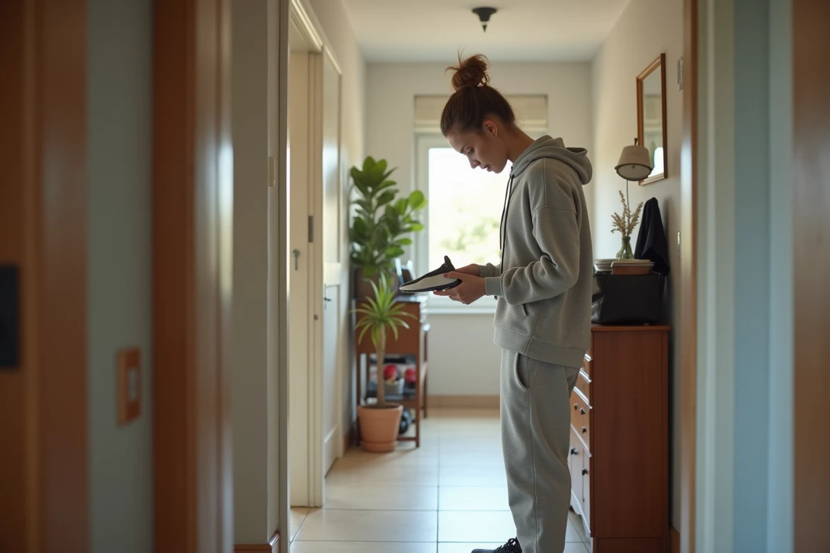 Jeune femme vérifiant l